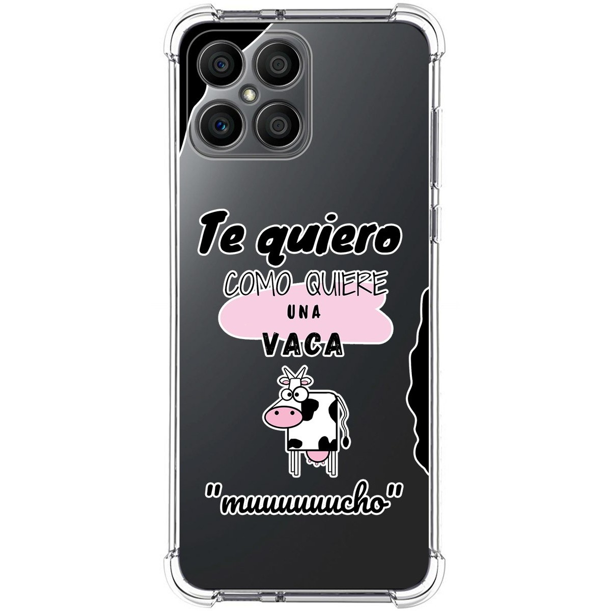 Funda Silicona Antigolpes para Huawei Honor X8 diseño Vaca Dibujos