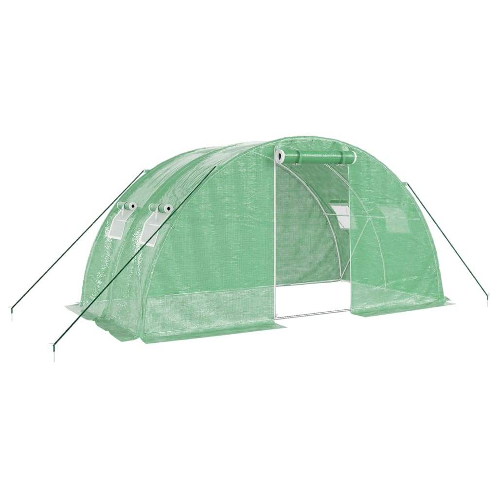 vidaXL Invernadero con estructura de acero verde Multitalles