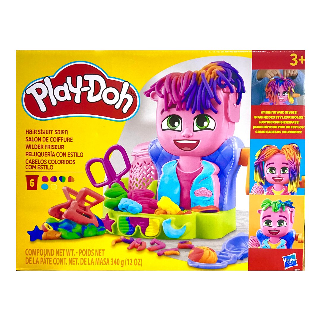 Play-Doh Peluquería con Estilo, Juguete Creativo con 6 Botes de plastilina para niños y niñas a Partir de 3 años, Actividades Divertidas (Hasbro F8807)