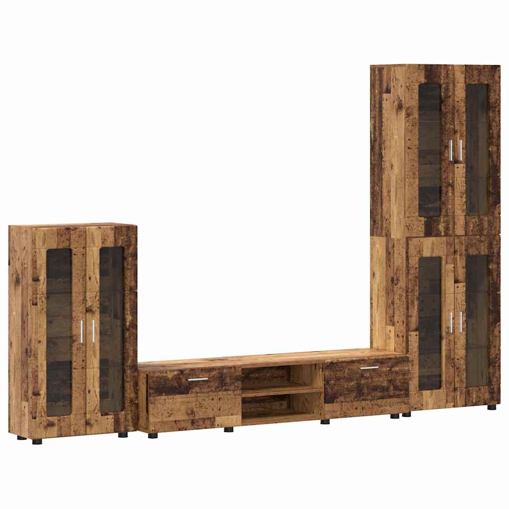 vidaXL Conjunto de mueble de TV con cajón FLORIN Madera de ingeniería