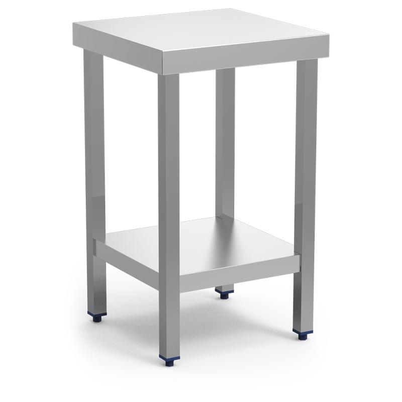 Mesa central c/entrepaño 505x505x853 mm.