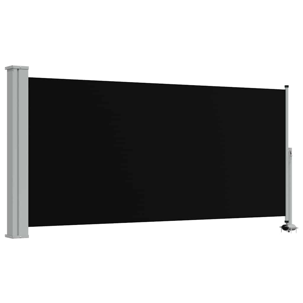 vidaXL Toldo lateral retráctil para patio 120x300 cm negro
