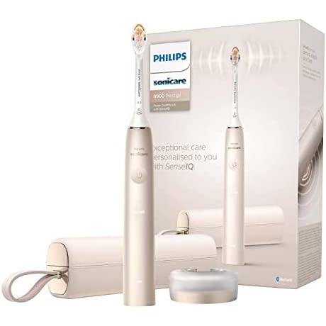 Philips Sonicare Prestige 9900 - Cepillo dental eléctrico sónico con SenseIQ (cabezal todo en uno, App con Inteligencia Artificial) perla