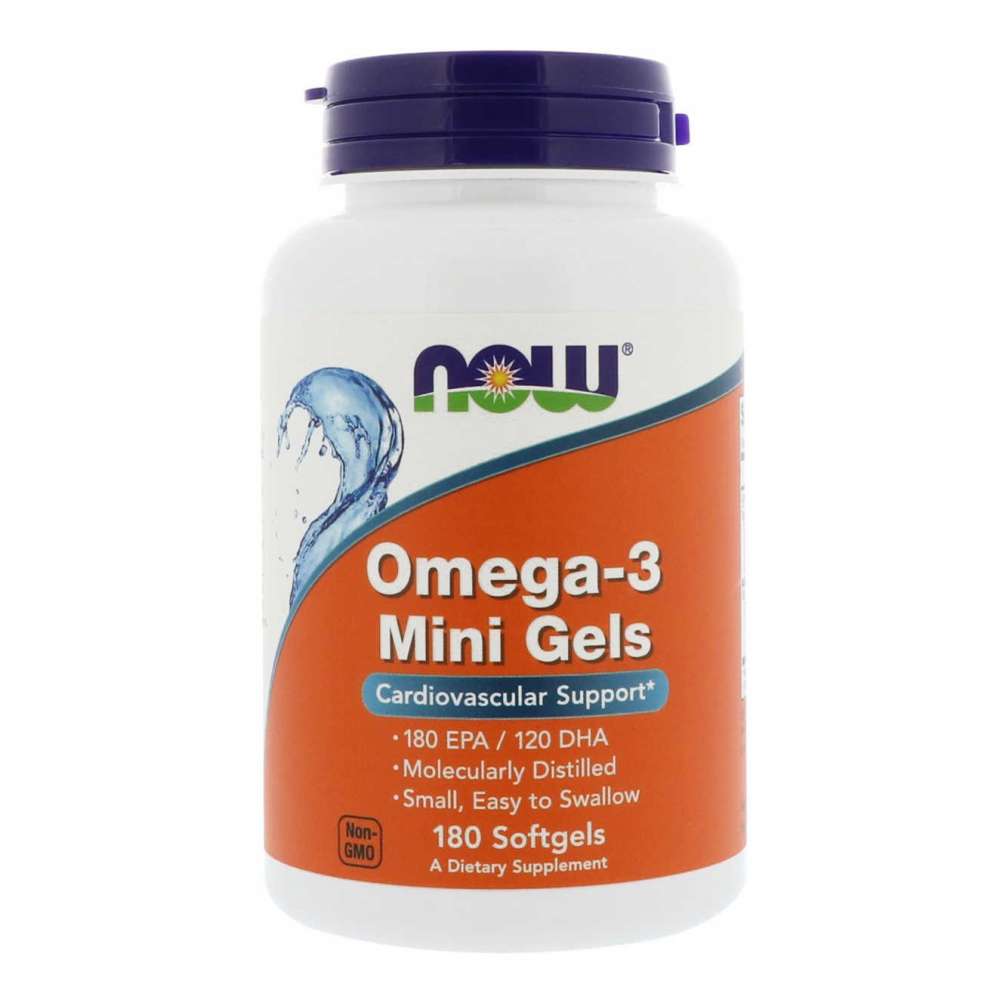 Now Foods - Omega-3 mini gels - 180 perlas