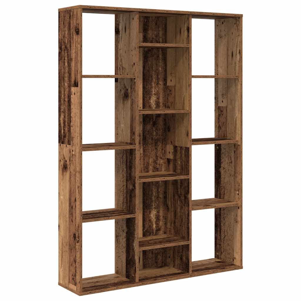 vidaXL Divisor/estantería de espacio madera contrachapada 100x24x140cm en color Blanco/Madera antigua/Roble Sonoma y más | almacenamiento funcional diseño moderno para baño dormitorio sala
