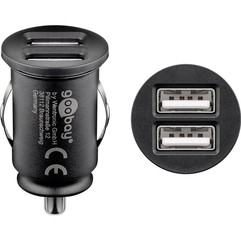 Goobay 58912 cargador de dispositivo móvil Universal Negro Encendedor de cigarrillos Auto
