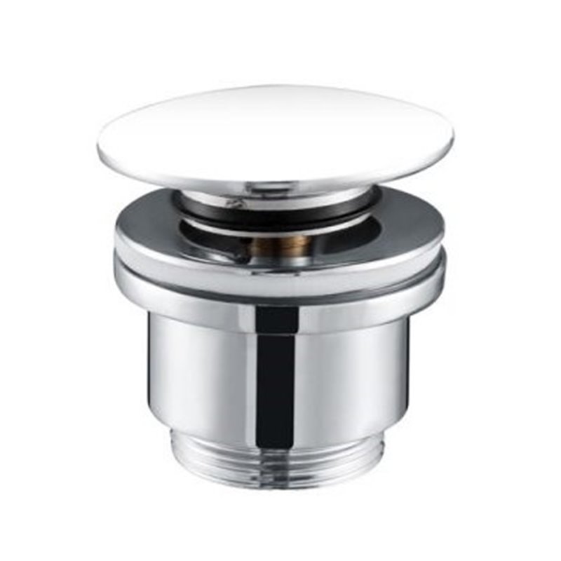 Imex VCC003 válvula de desagüe circular moderna para lavabos y bidés acabado blanco brillo