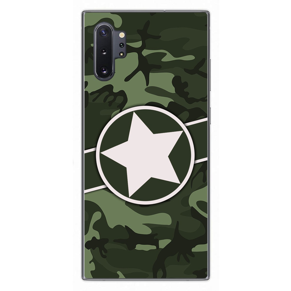 Tumundosmartphone Funda Gel Tpu para Samsung Galaxy Note10+ diseño Camuflaje 01 Dibujos