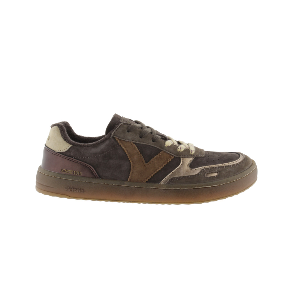 Victoria Duna Zapatillas barefoot de serraje con piezas metalizadas y suela caramelo 1187104