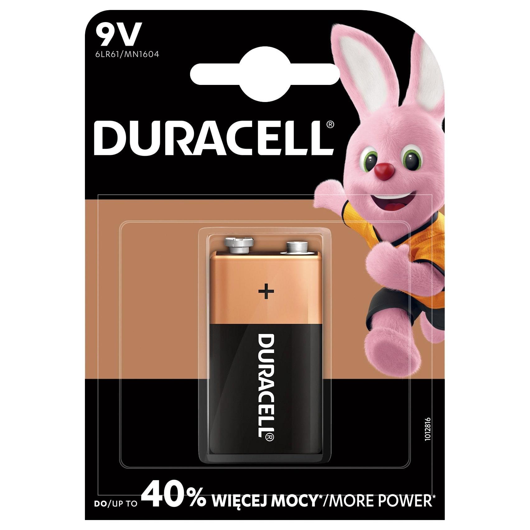Pila Alcalina Duracell Plus Power 9V con Tecnología Duralock