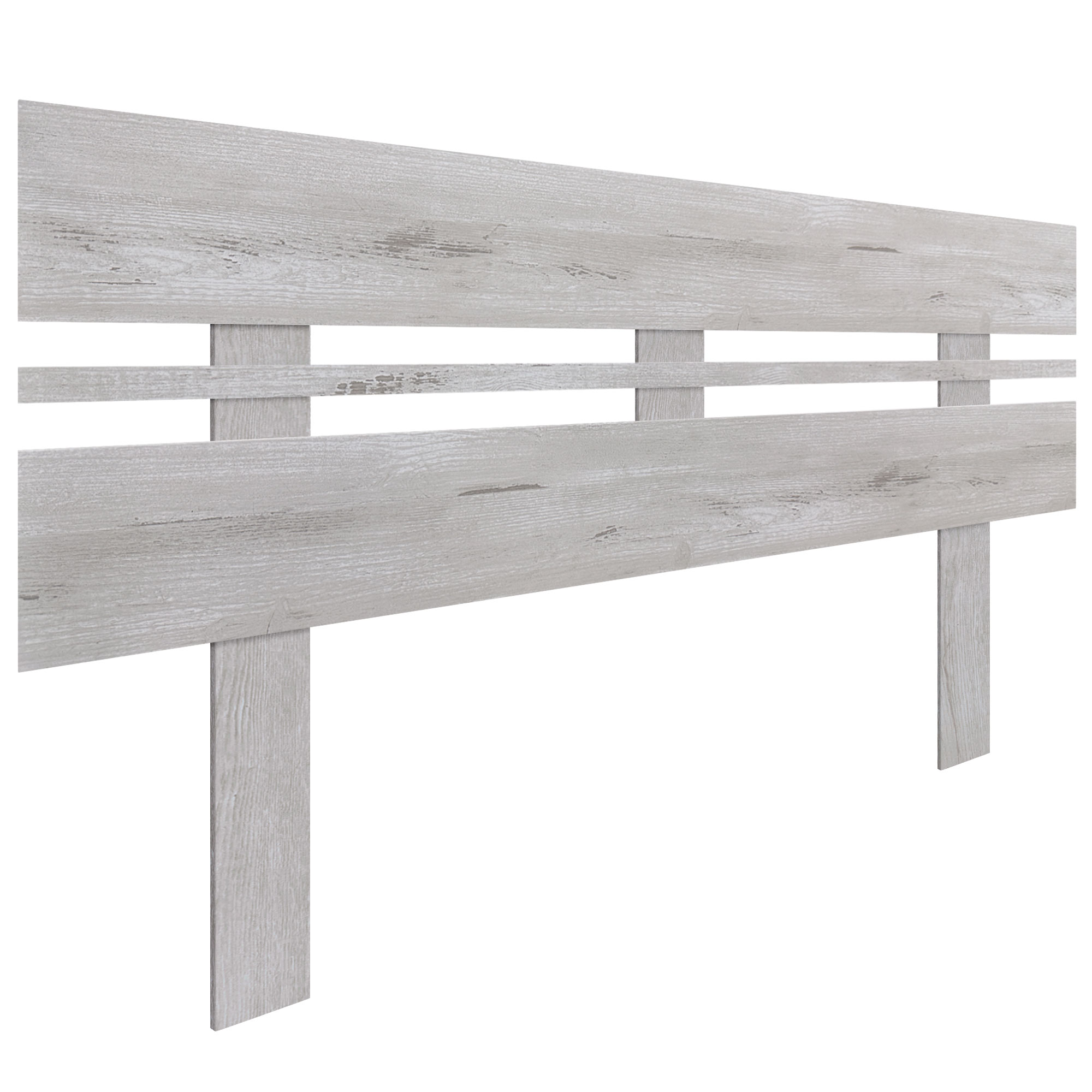 DHOME Cabecero de Madera reciclada DM Horizontal Ancho con Patas Cama Palets Herrajes incluidos
