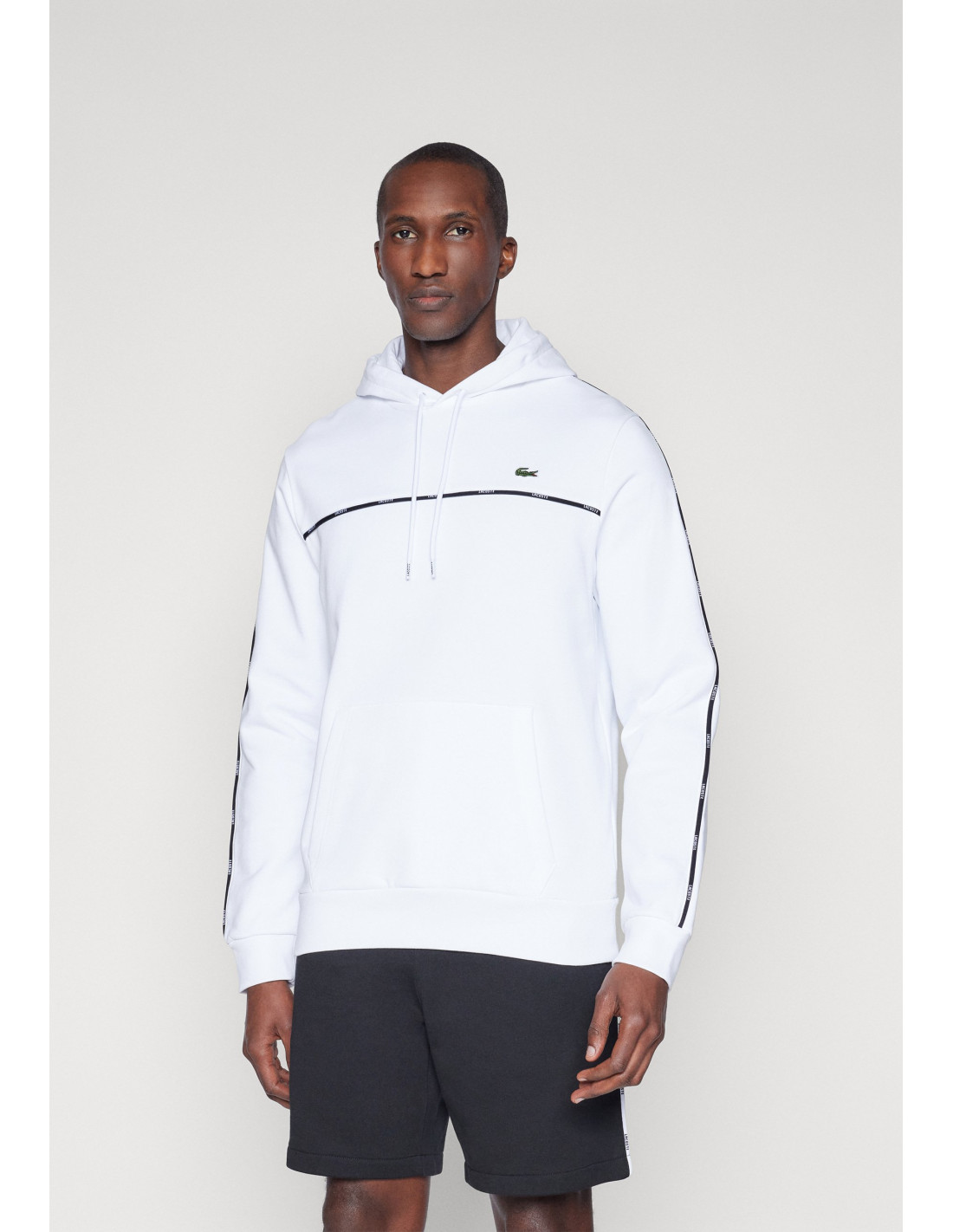 SUDADERA LACOSTE FRANJA BLANCO LACOSTE