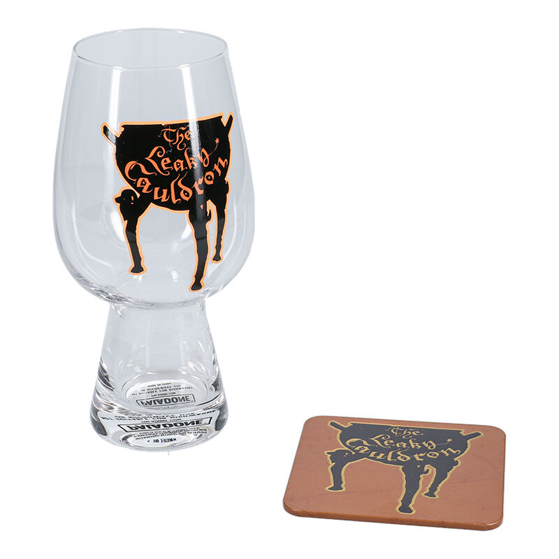 Paladone Leaky Cauldron Glass and Coaster Set Transparente 1 pieza(s) 550 ml