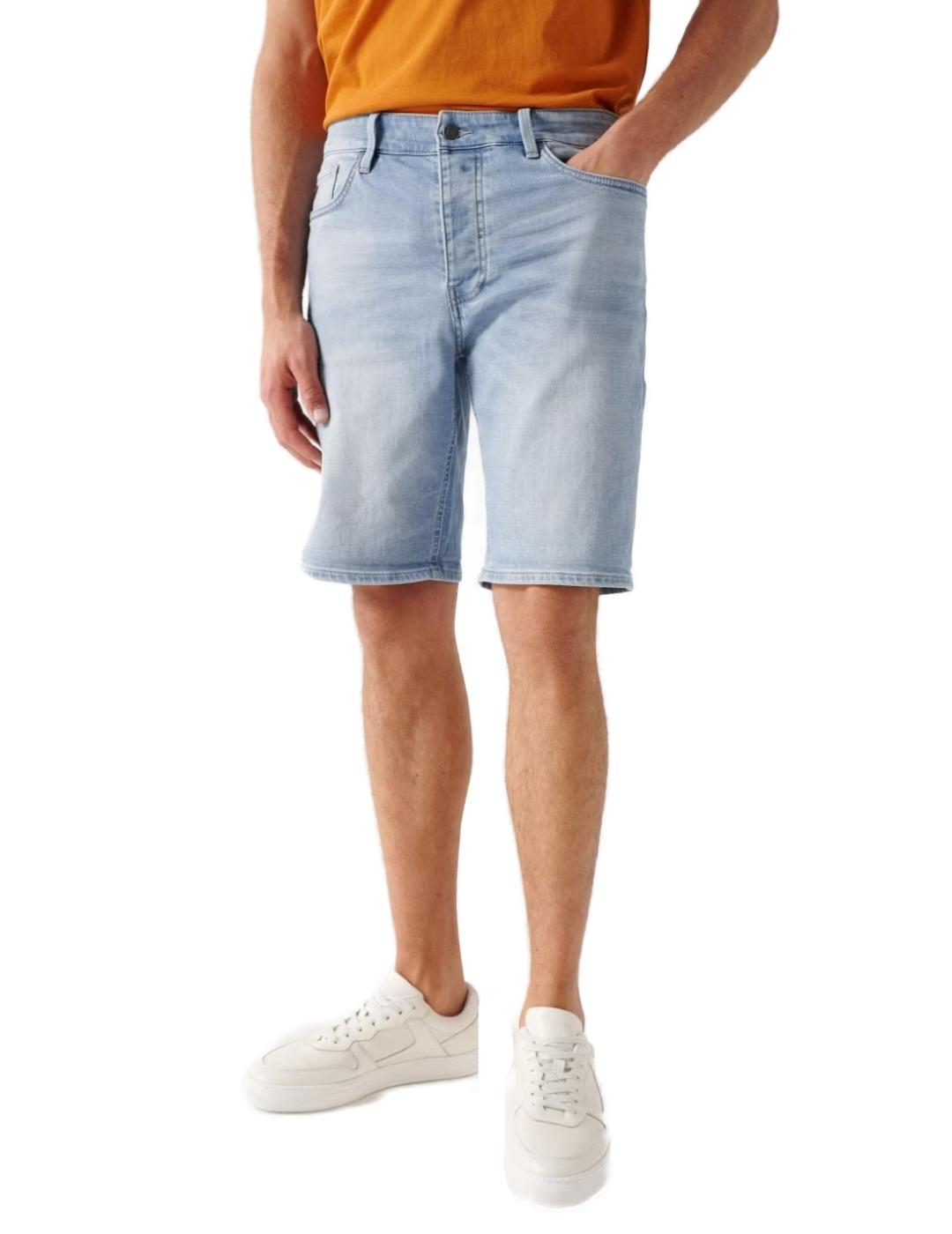 Salsa Jeans Bermuda Hombre Salsa Azul Claro Denim Regular