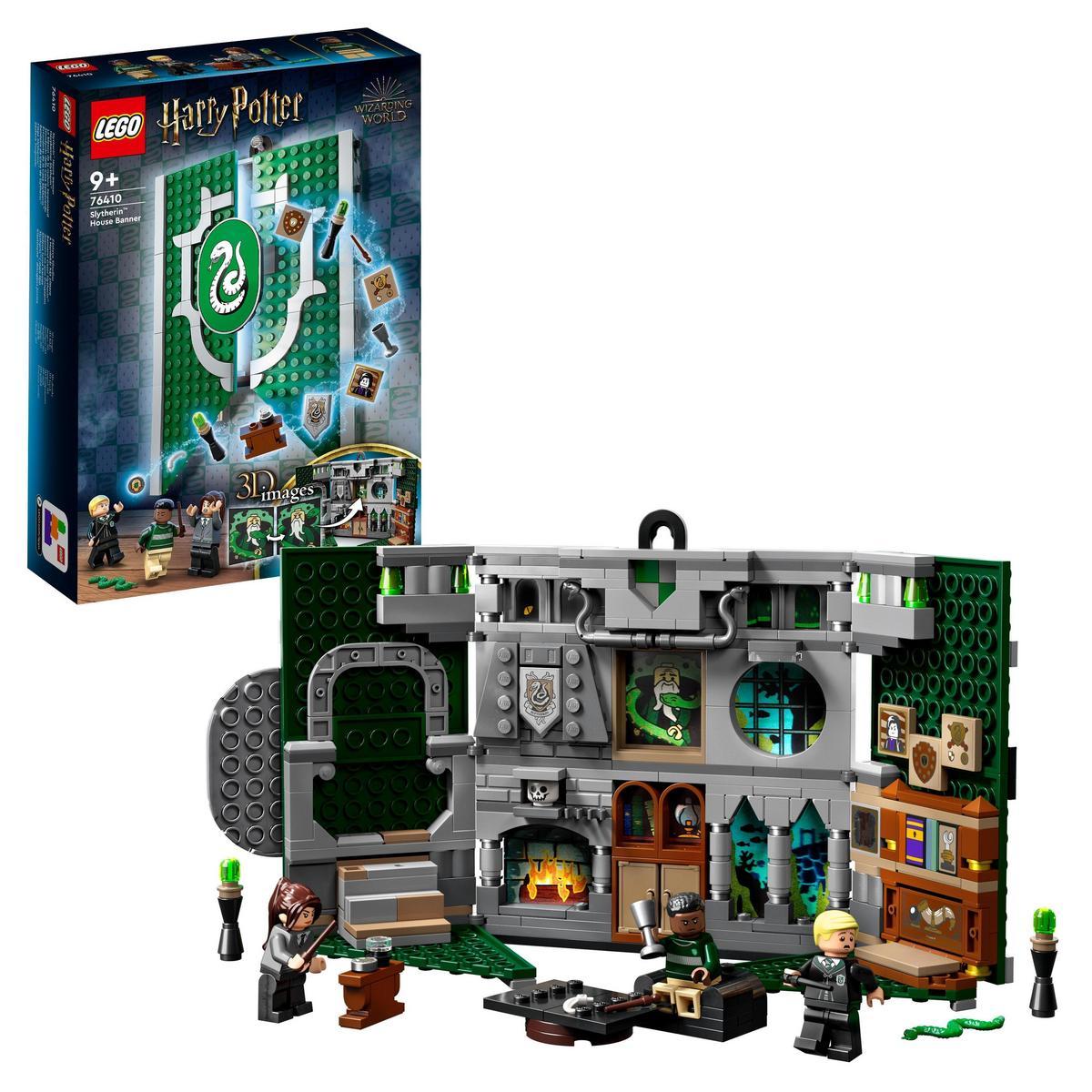 Set de juguete para construir LEGO® Harry Potter™ 76410 Estandarte de la  Casa Slytherin™; divertida idea para regalar cualquier día a un niño o una  niña a partir de 9 años (349 piezas)