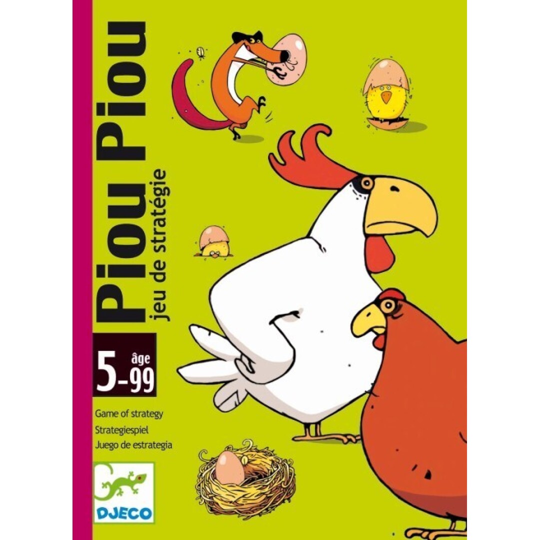 MARCA DJECO JUEGO DE CARTAS PIOU PIOU. JUEGO DIVERTIDO DE ESTRATEGIA PARA TODA LA FAMILIA