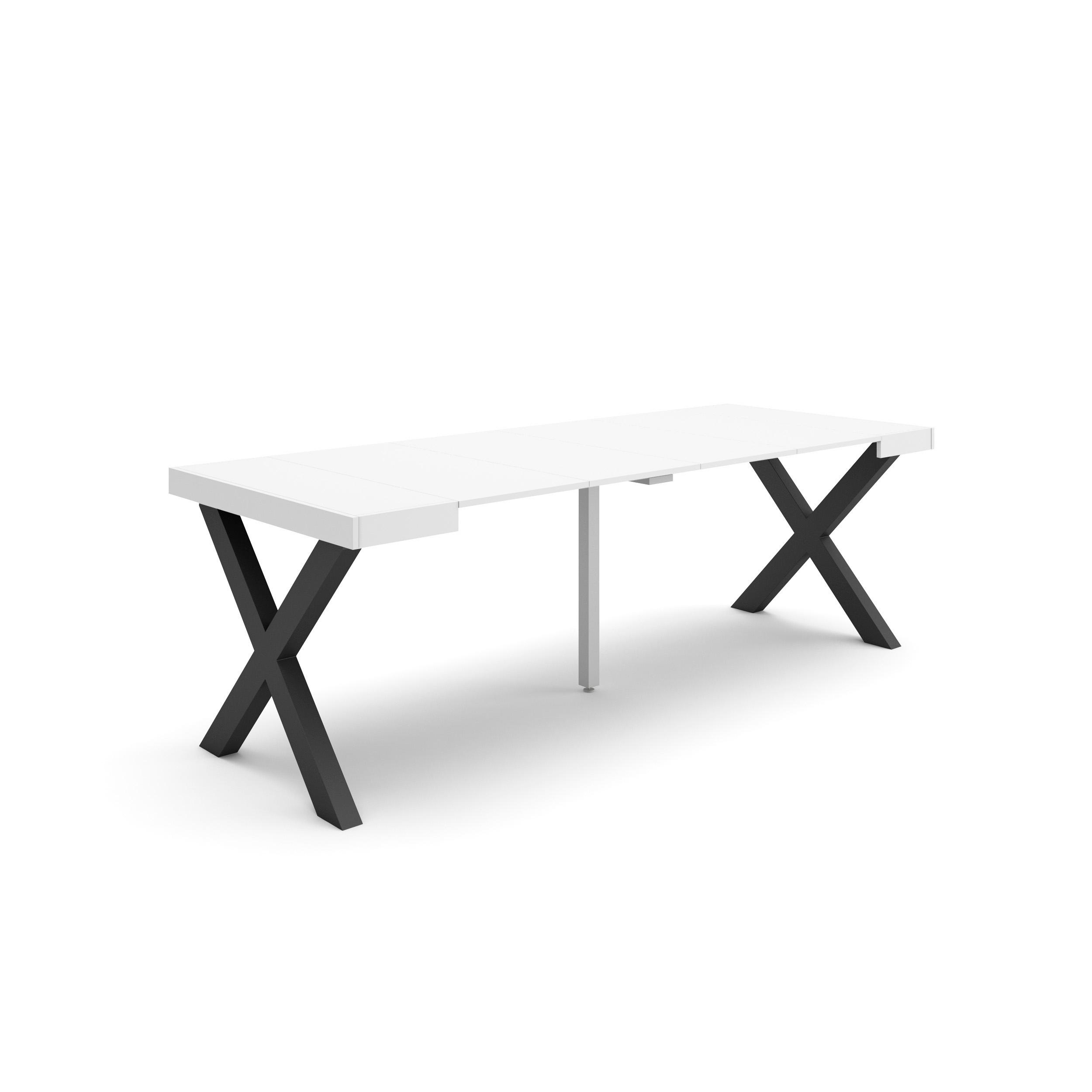 Skraut Home, Mesa Consola Extensible, Mesa Auxiliar, Tapa, 58/222x90x73cm, Práctica y Versátil, Estilo Moderno, Fácil Montaje