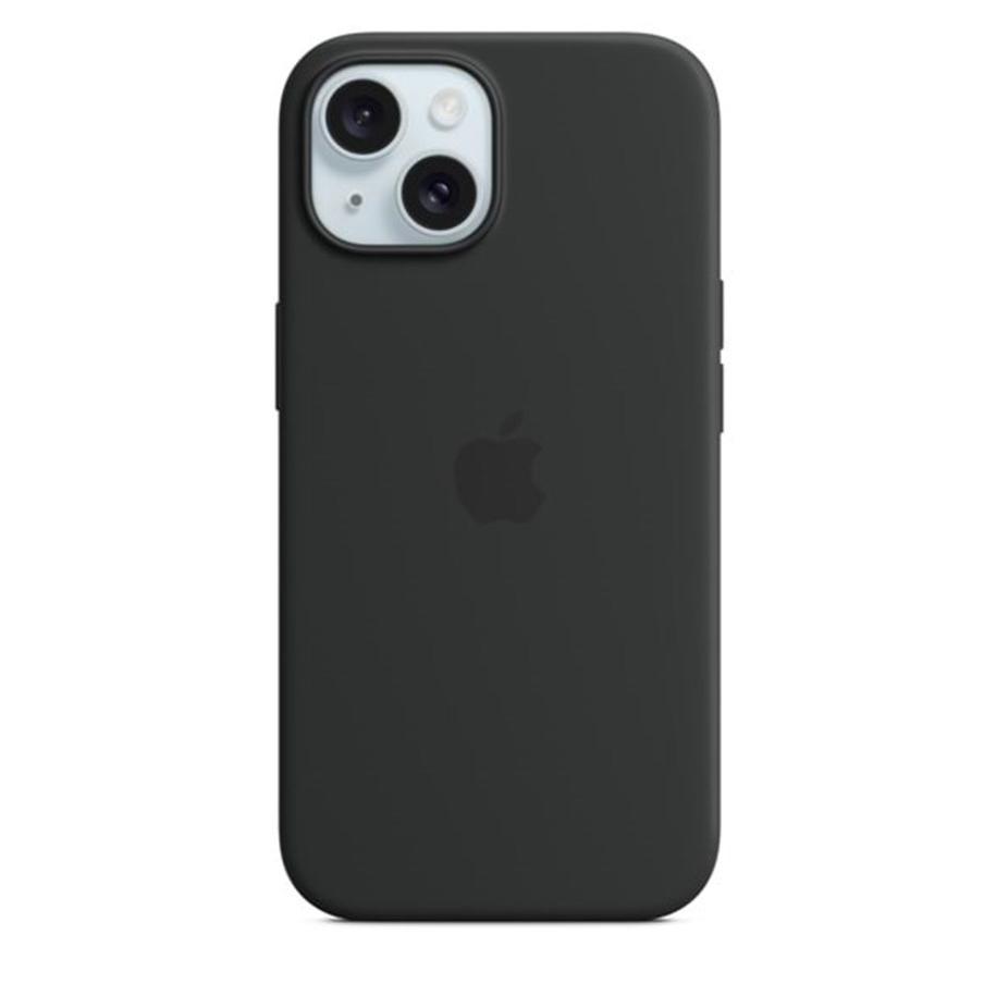 Apple - iPhone 15 Plus Silicone Case con MagSafe - Black