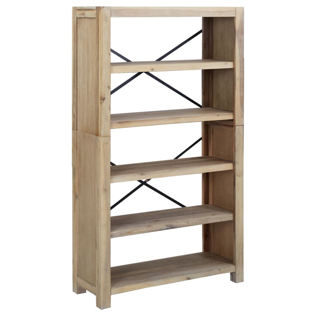 Vidaxl Estantería de 4 Niveles Madera Maciza de Acacia 80 X 30 X 200 Cm