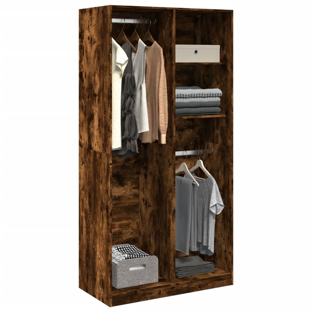 vidaXL Armario de madera contrachapada 100x50x200 cm en color Negro/Gris sonoma/Gris hormigón y más | almacenamiento funcional diseño moderno para baño dormitorio sala