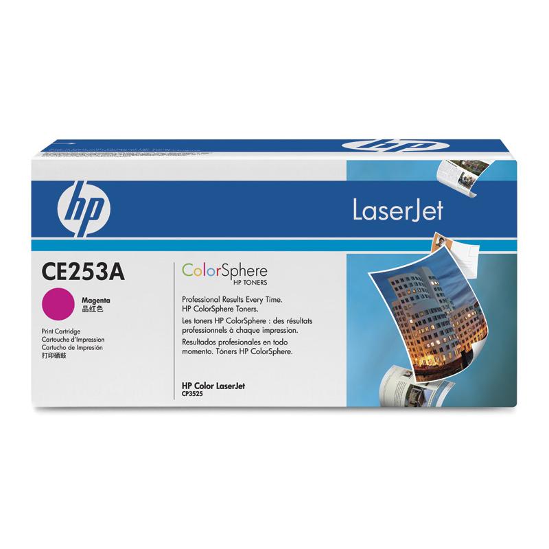 HP - Tóner CE253A para impresoras láser color con alta calidad y nitidez, hasta 4.000 páginas, instalación rápida y resultados consistentes