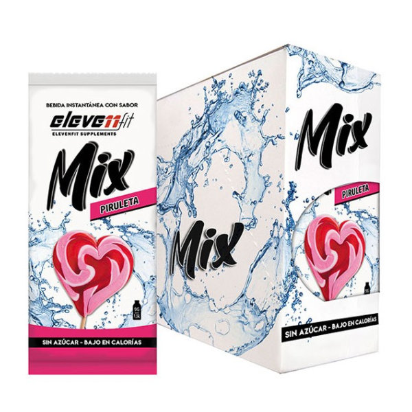Bebidas Mix Mix - 24 unid. x 9 gr Bebida Instantánea Mix en Polvo sin Azúcar con Vitamina C, Ideal para Dietas