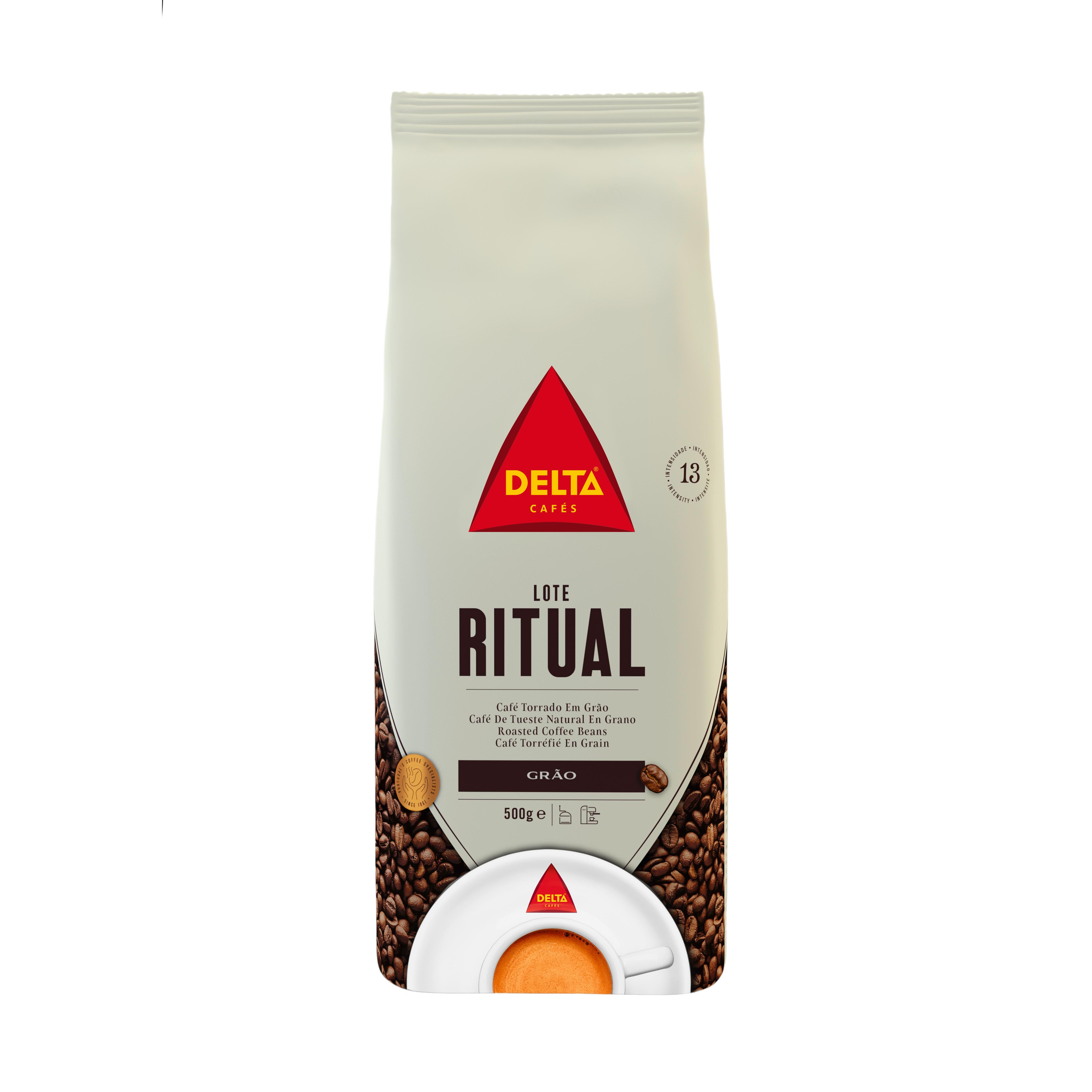 Delta Cafés Ritual  - Café en Grano Natural 500 gr - Café con cuerpo y notas de frutas rojas y chocolate.