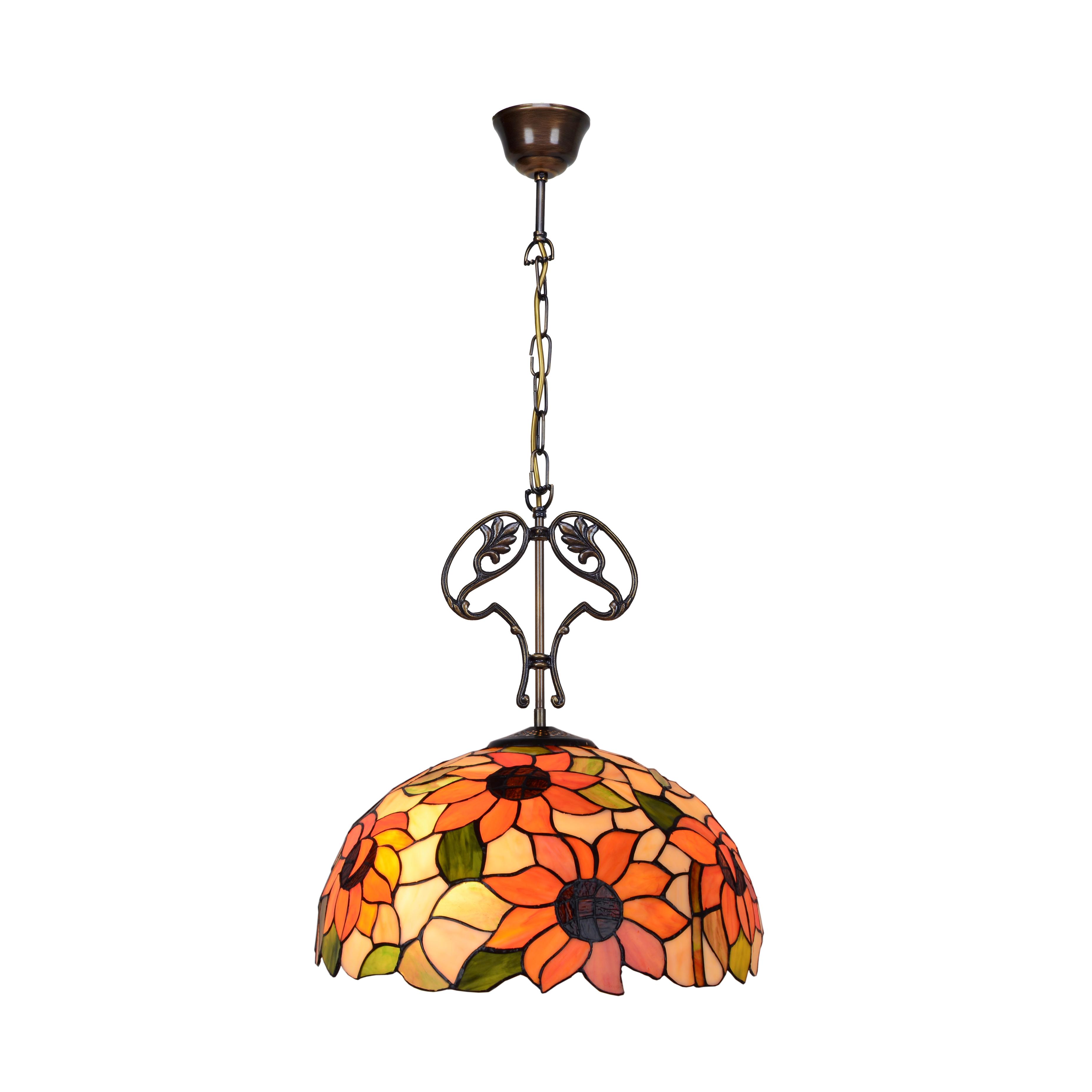Colgante de techo con cadena y adorno fundición con pantalla diámetro 40cm Serie Diamond FIJALO LG280166