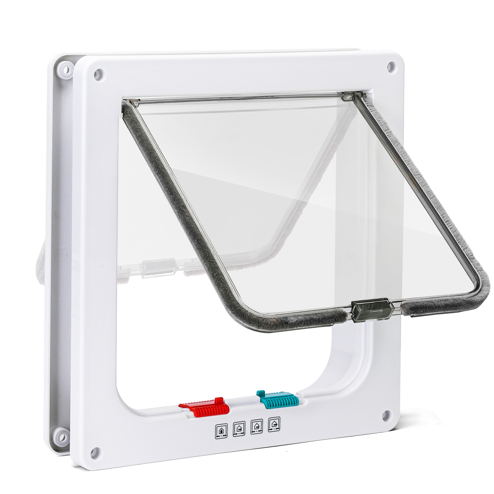 Nobleza Gatera para Gatos, Puerta para Gato con Cierre Magnético de 4 vías, Puerta para Mascotas para Gatos y Perros pequeños, Puerta para Gatos con Cristal Transparente