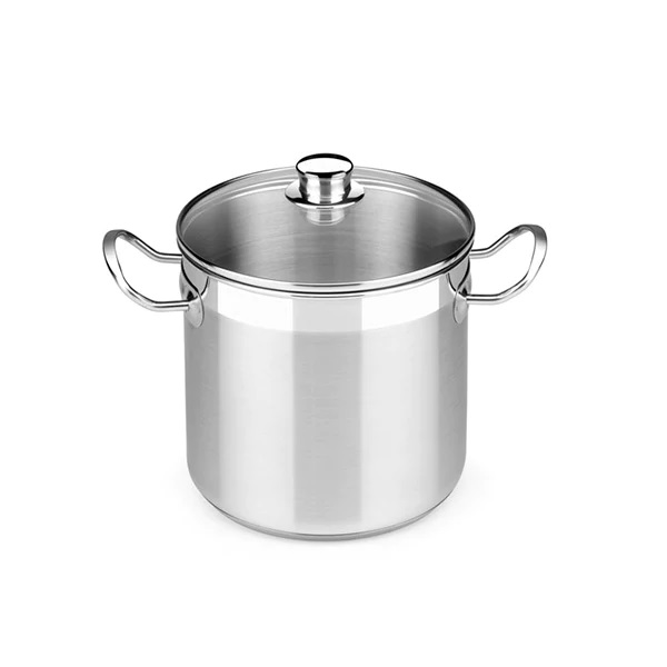 Bra - Olla Profesional con Tapa de Cristal, De 16 a 32 cm, Acero Inoxidable, Cocina Gourmet, Triple Fondo Difusor, Apta Lavavajillas