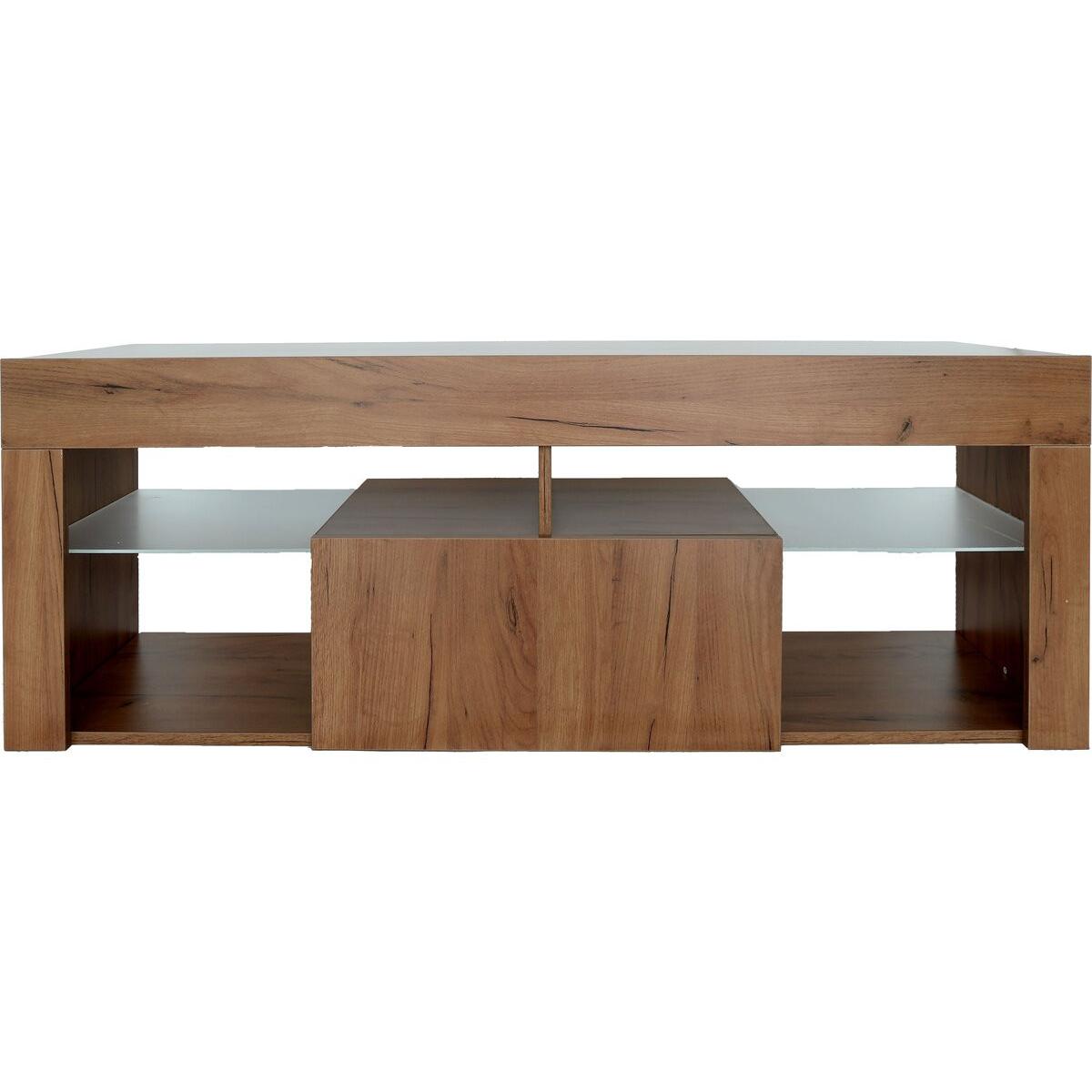 Habitat y Jardin - Mueble TV de diseño de madera "Hugo" - 140 x 40 x 50 cm - Marrón -