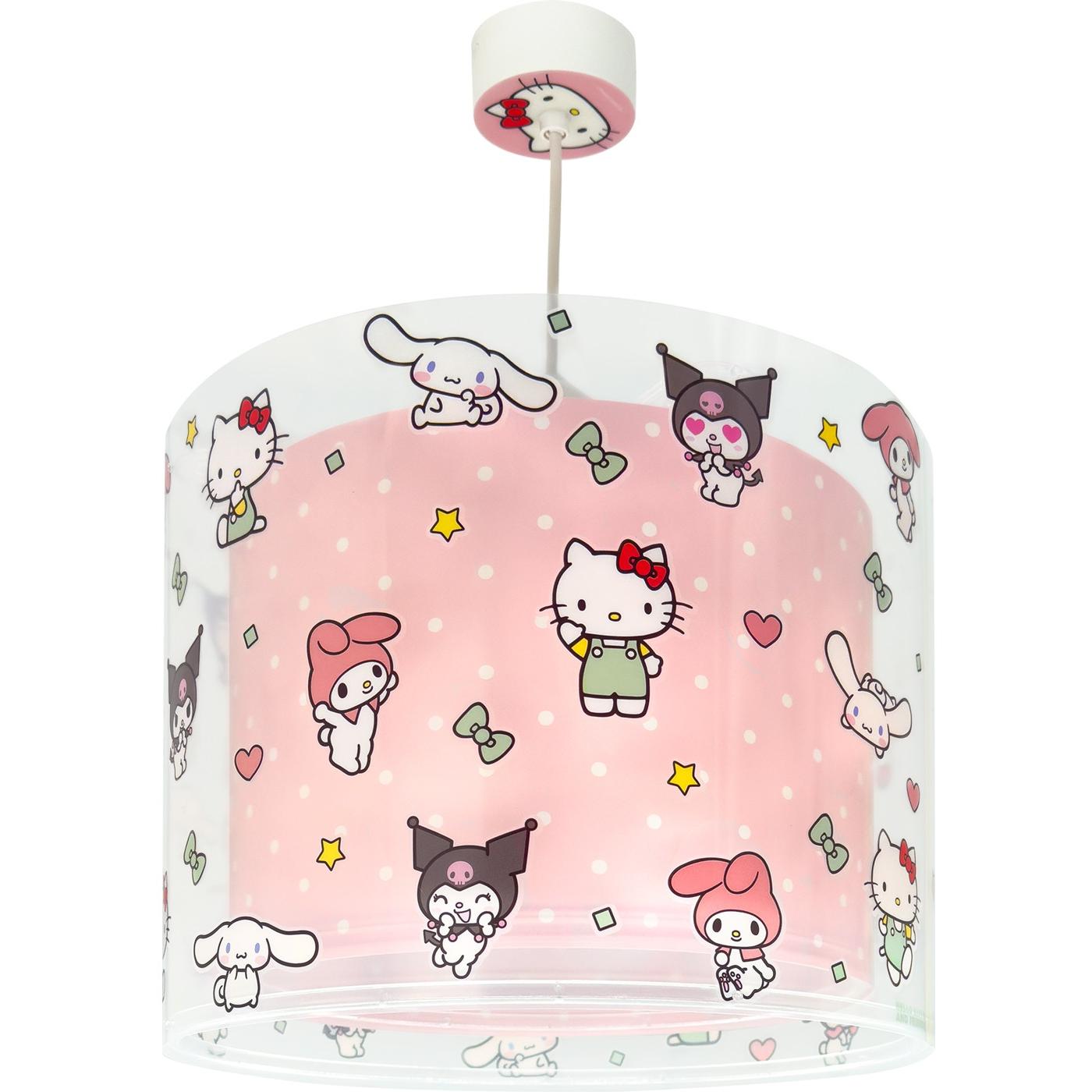 Lámpara de techo infantil Hello Kitty & Friends, Kuromi, My Melody y Cinnamoroll
