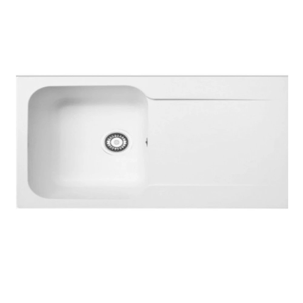 Fregadero Sobre-encimera sintético rectangular 1 Senos MEPAMSA KITE 86.50 REV.  | Blanco, 86cm, x 50cm, ( 19cm )