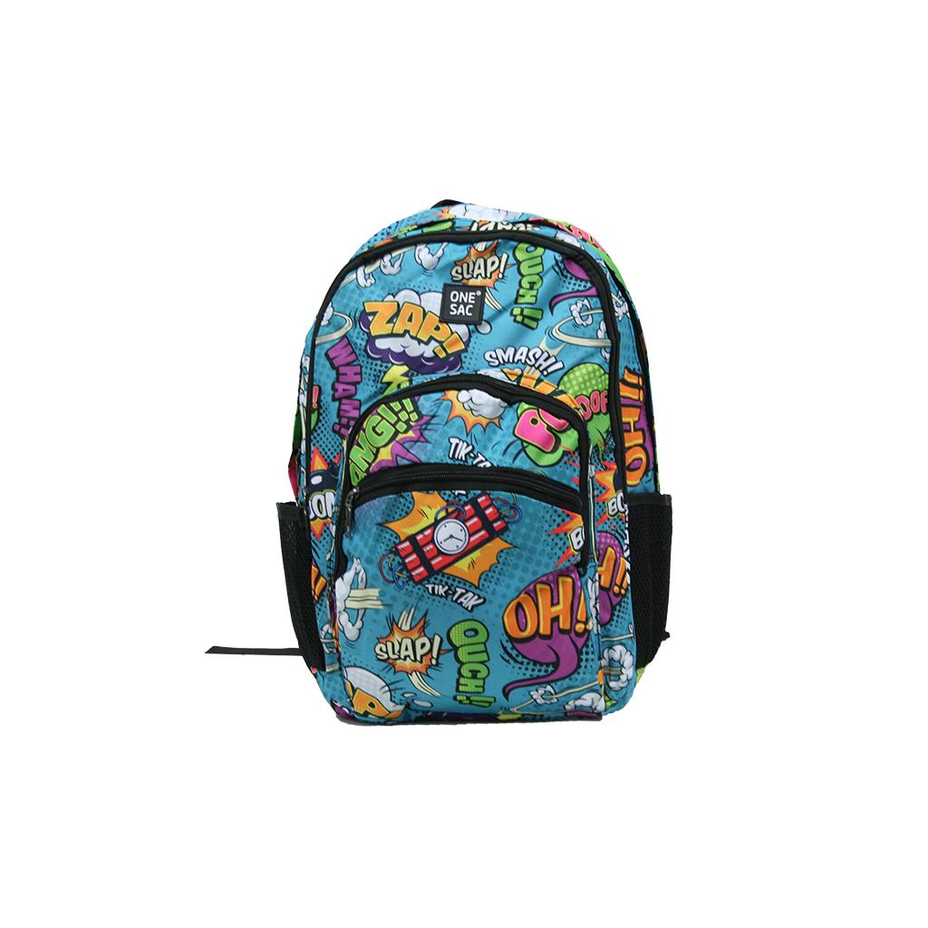 MOCHILA VERDE COMIC 43x32x14