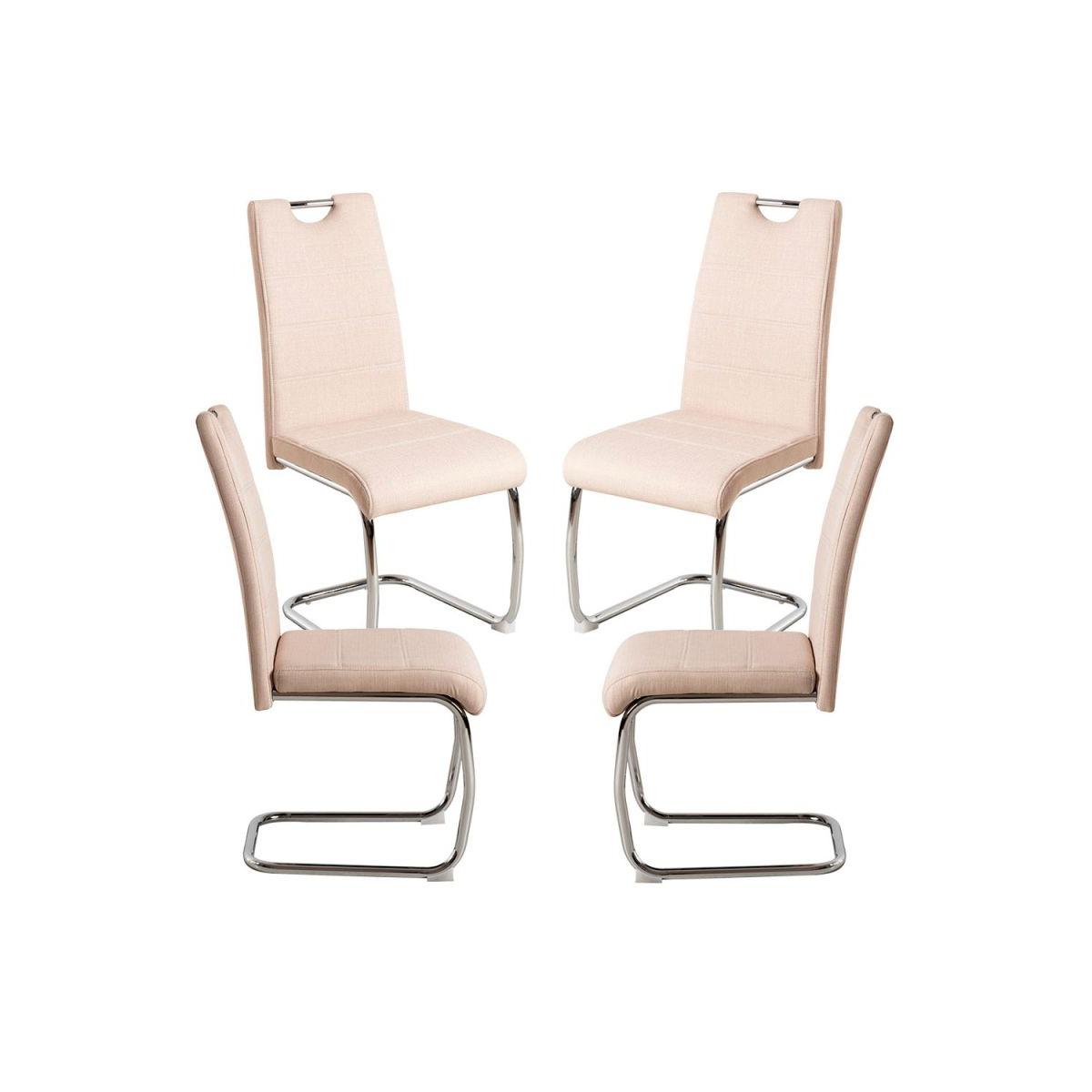 Regalos Miguel - Packs Sillas Comedor - Pack 4 Sillas Hallen Tela - Beige