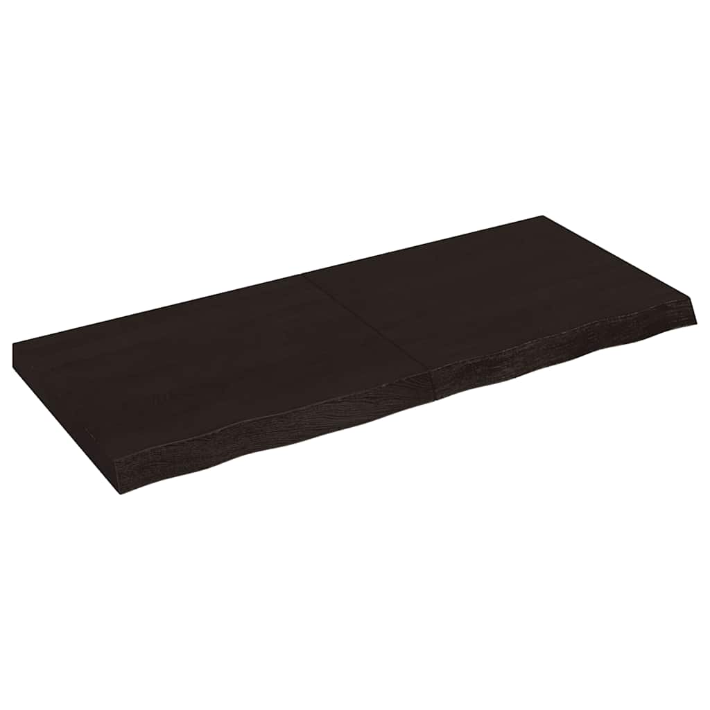 vidaXL Encimera baño madera maciza tratada marrón claro 120x50x(2-6)cm
