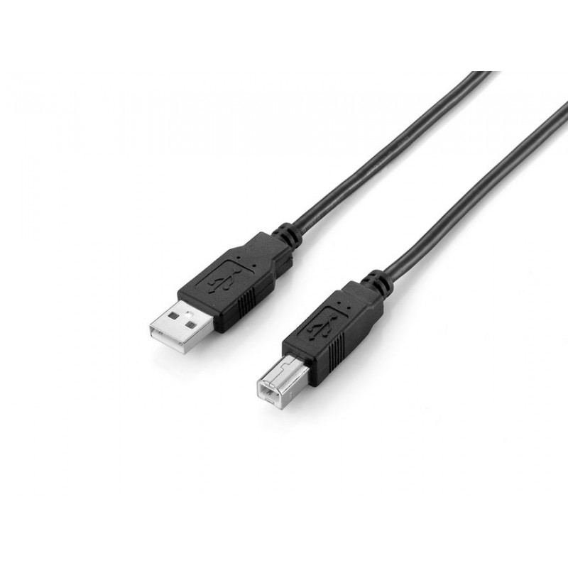 Equip - 128864 Cable USB 2.0 de tipo A a tipo B, 2,0 m, negro 128864