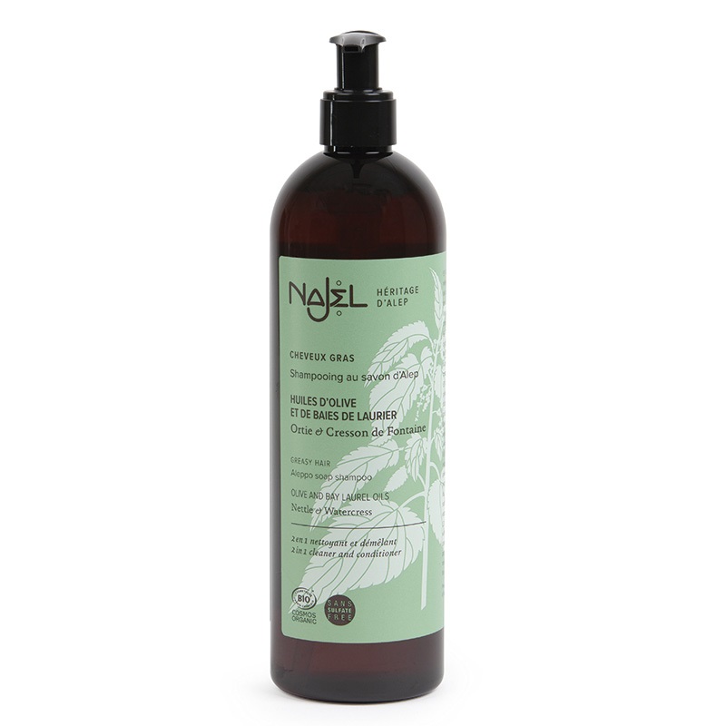 Champú 2 en 1 de Alepo cabello graso 500 ml Najel