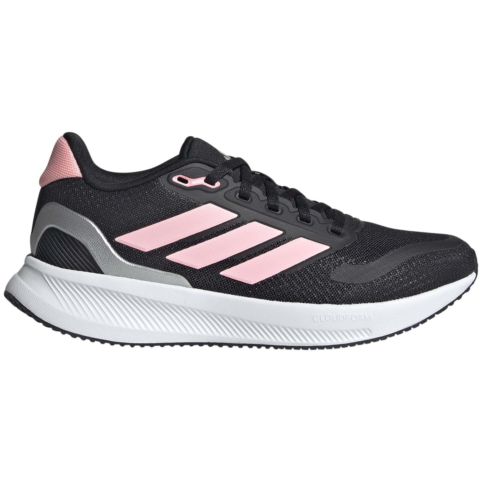 Adidas Runfalcon 5.0 J - Color Negro y Rosa - Calzado Running - Zapatilla Cómoda - Multideporte - Ligeras - Cómodas - Resistentes