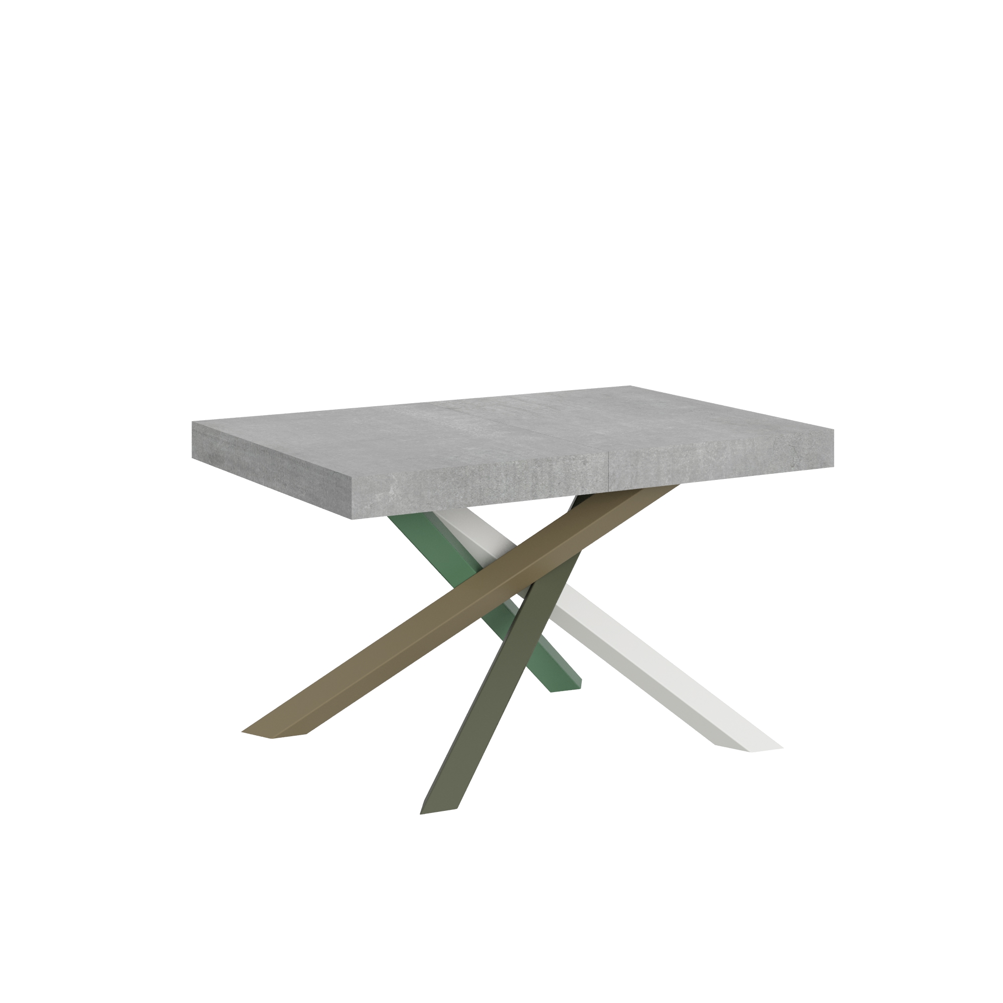 Mesa extensible 90x130/390 cm Volantis Estructura de cemento 4/A - Itamoby