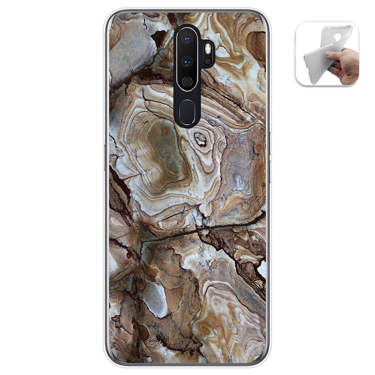 Tumundosmartphone Funda Gel Tpu para Oppo A5 2020 diseño Mármol 14 Dibujos