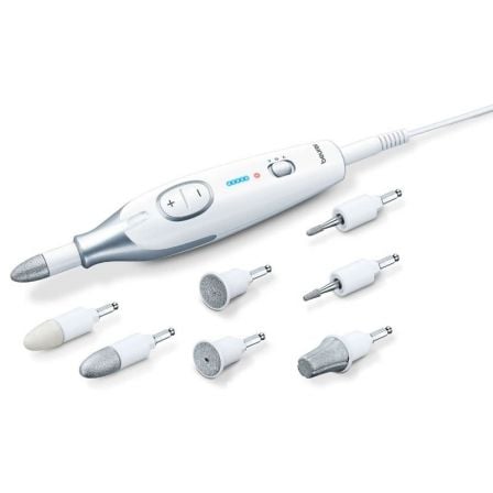 Set de Manicura y Pedicura Beurer Mp-42 - 7 Velocidades, Luz Led, Diseño Ergonómico, Accesorios Apto para Diabéticos