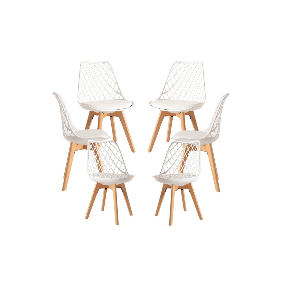 Regalos Miguel - Packs Sillas Comedor - Pack 6 Sillas Mima - Blanco