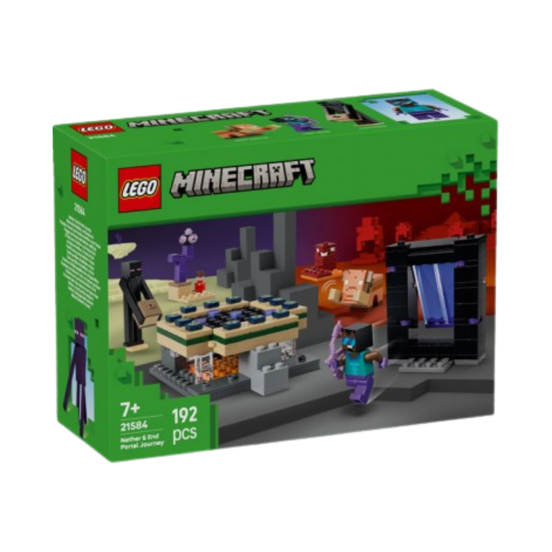 LEGO MINECRAFT - EL VIAJE POR EL NETHER Y EL PORTAL AL END, 21584, TIENDA CON LICENCIA OFICIAL, ENVÍO URGENTE 24-48 HORAS EN PENÍNSULA, JUGUETES, CUBOS, BLOQUES, ARCO, LINTERNA, ENDERMAN