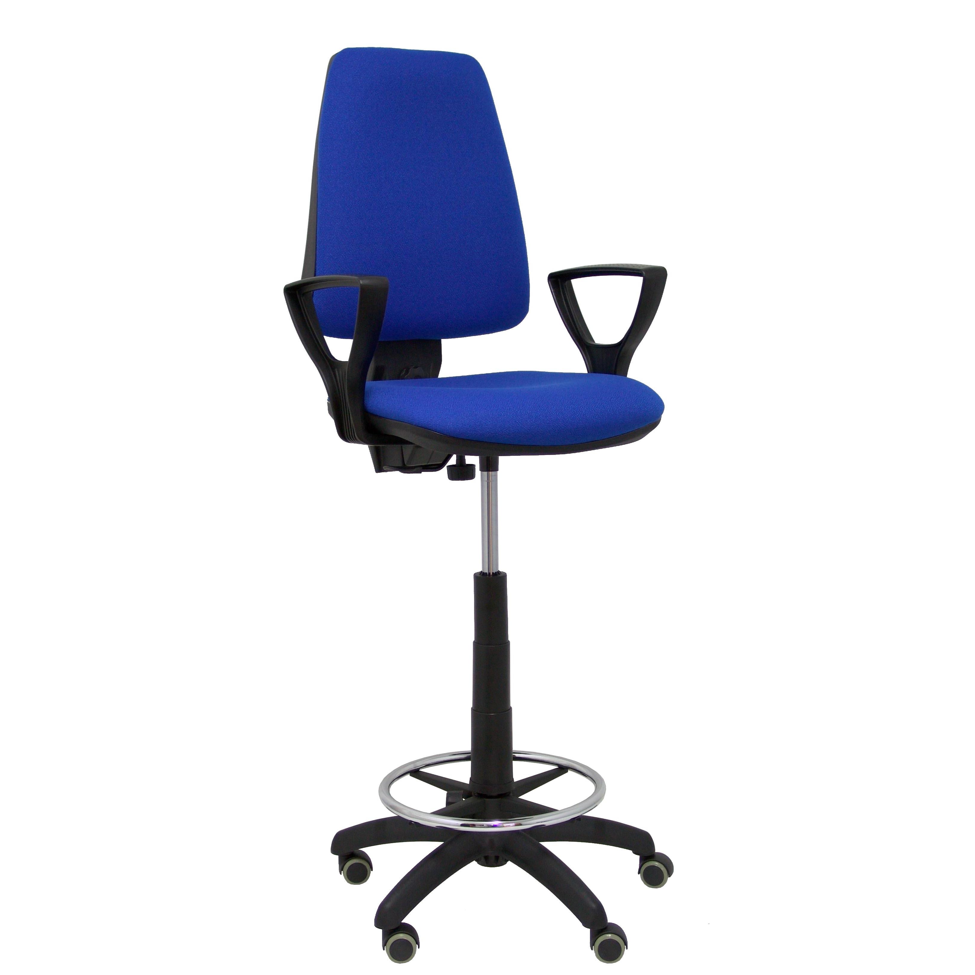 Piqueras Y Crespo Taburete Elche CP Bali Azul Ergonómico con Brazos y Ruedas