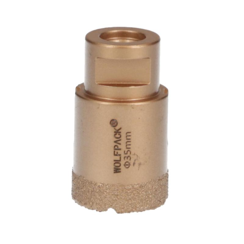 Corona diamante para amoladora ø 35 mm. conexión rosca m14. corte seco
