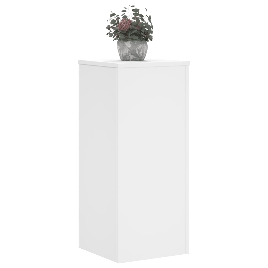 vidaXL Soportes de plantas 2 uds madera 30x30x70 cm Color Gris hormigón,  Gris sonoma,  Blanco y mas