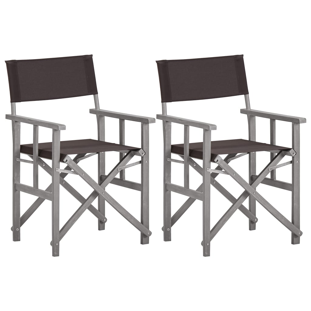 vidaXL Sillas de director 2 uds madera maciza de acacia