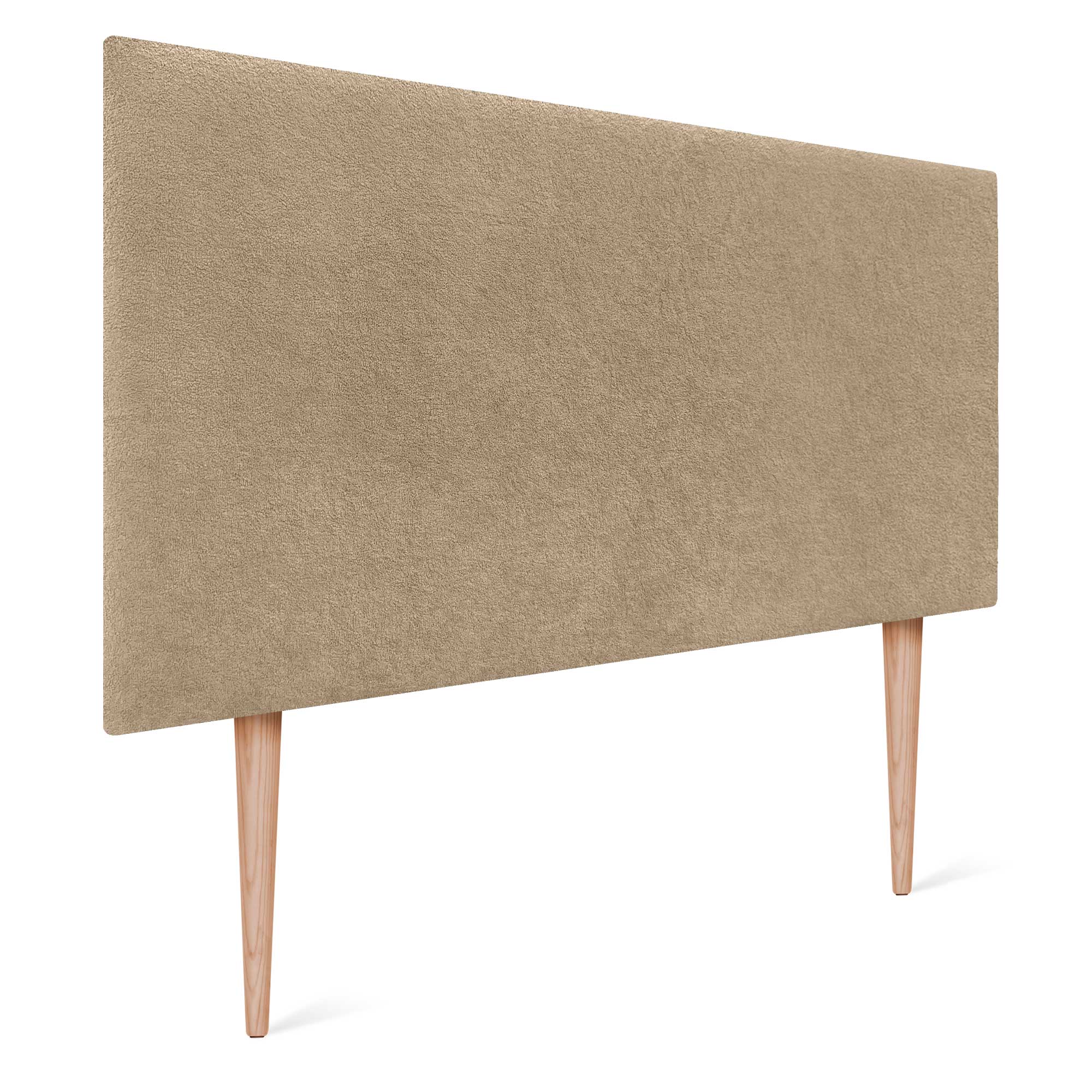 DHOME Cabecero Acabado Toalla Soft Tapizado Liso con Patas Tejido Suave para Pared Acústicos Cabeceros 8cm y 70 Al.
