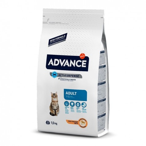 Advance – Pienso para gatos adultos Advance pollo y arroz.